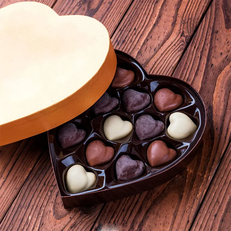 Silicone Mini Heart 55-Cavity Molds for Baking, Heart Shape Ice Cube Candy Chocolate Mold, Valentine Candy Molds