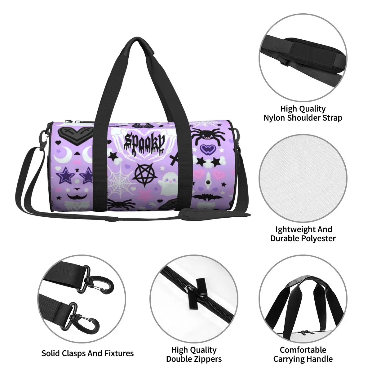 Pastel Goth Sporttassen Cool Fashion Sporttas Grote Capaciteit Nieuwigheid Handtassen Mannen Vrouwen Ontwerp Draagbare Fitness Tas