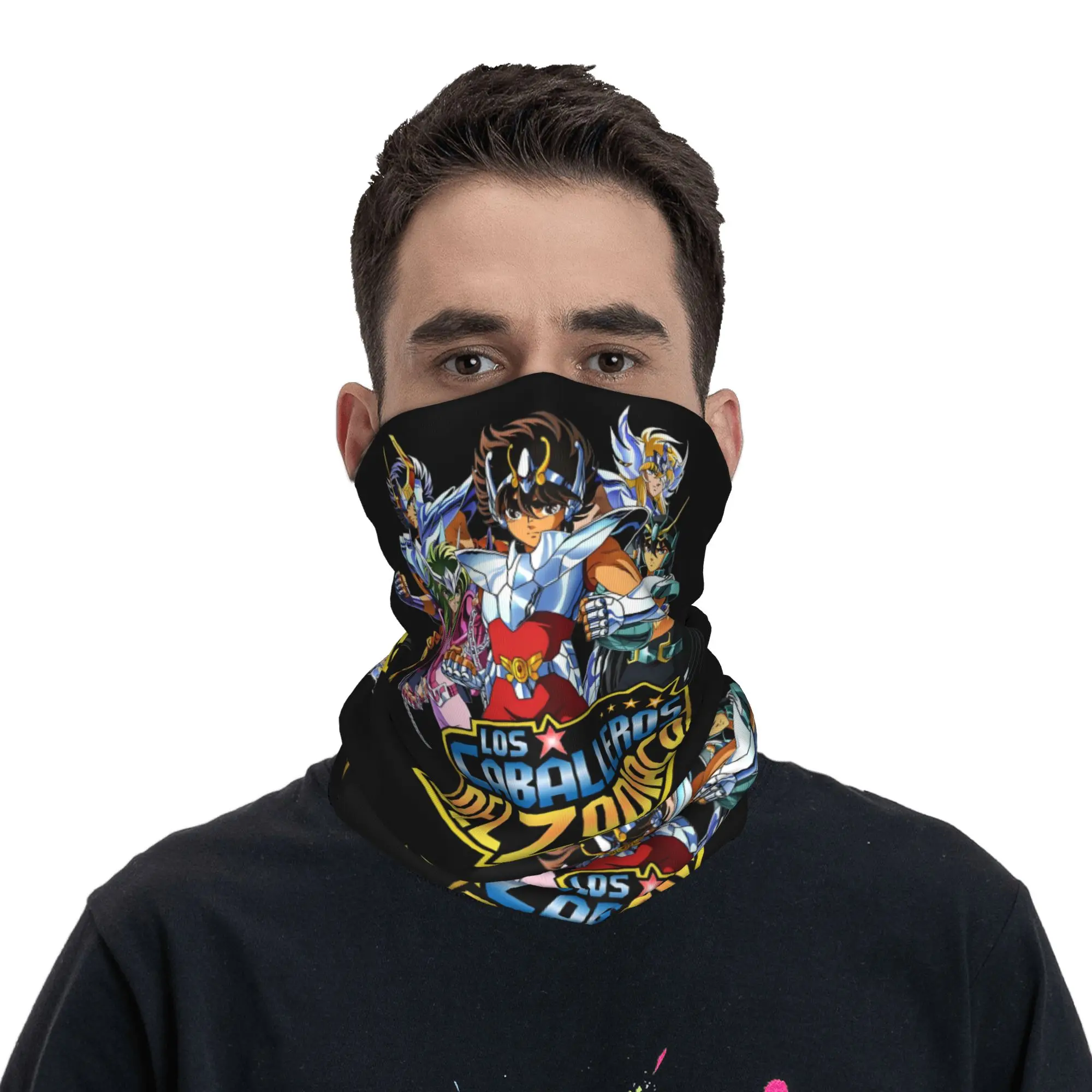 

Shura de Capricornio Saint Seiya Knights of The Zodiac Bandana Neck Gaiter for Hiking Hunting Wrap Scarf Cartoon Headband Warmer