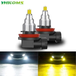 YHKOMS 3000K 6000K H8 H11 Led HB4 9006 HB3 9005 H16 H7 Fog Lights Bulb Car Driving Running Lamp Car Fog Lamp 12V Auto Lamp