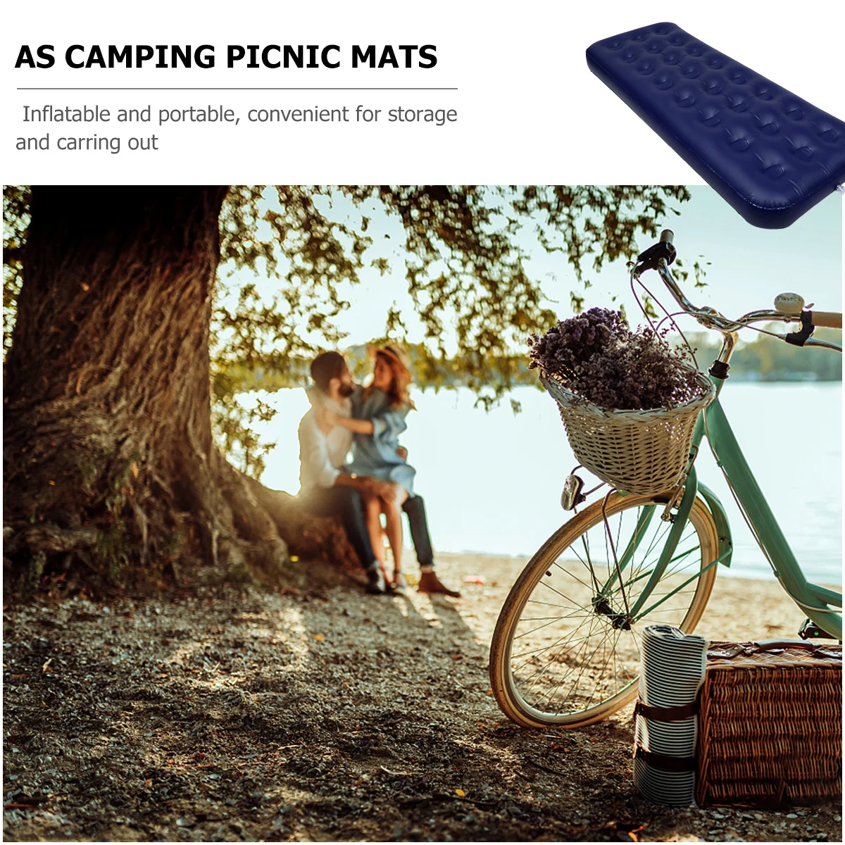 

1Pcs Portable Air Mattress Bed Tent Durable Practical Long Lasting Use Heat Preservation Inflatable Cushion