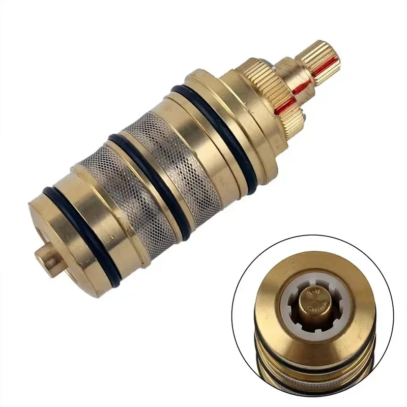 All-copper Thermostatic Valve Core Shower Faucet Temperature Control Accessories Hot and Cold Temperature Control Valve Core