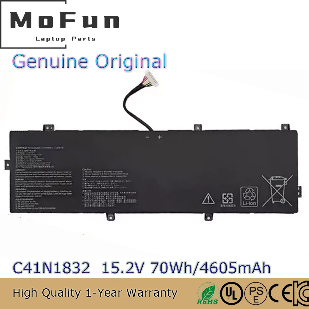 

Оригинальный аккумулятор C41N1832 15,4 В 70 Втч 0B200-03330200 для ASUS P3540FA P574FA PX574FA P3548FA