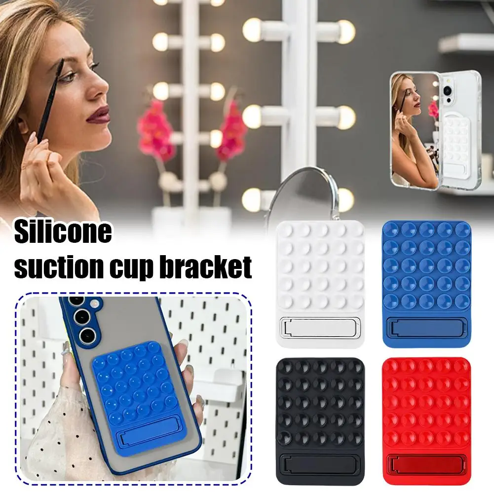 Silicone Suction Phone Holder Mat Multifunctional Suction Cup Anti-slip Wall Square Back Sticker Single-sided Mount St G7u8