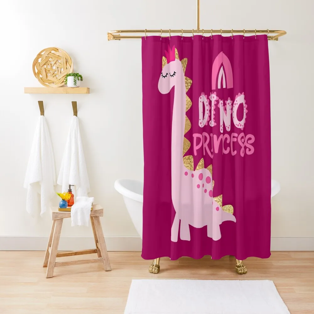 

Dino Princess, Cute Dino Princess Shower Curtain Bathroom Box Cute Shower Curtain