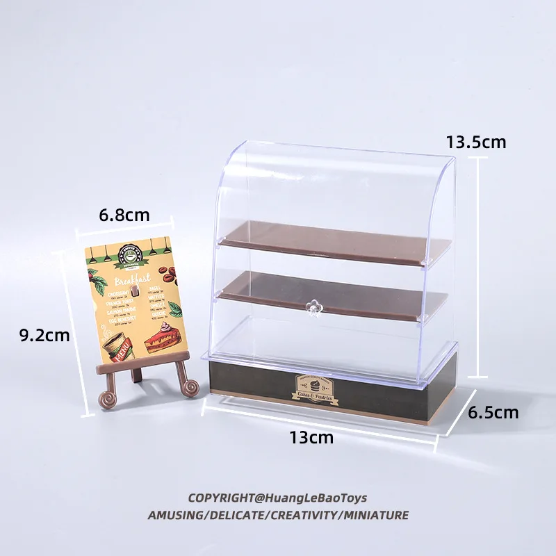 1:12 Dollhouse Cake Cabinet Dessert Shelves Miniature Food Play Miniature Toys Mini Model Play House Hand DIY Small Ornaments