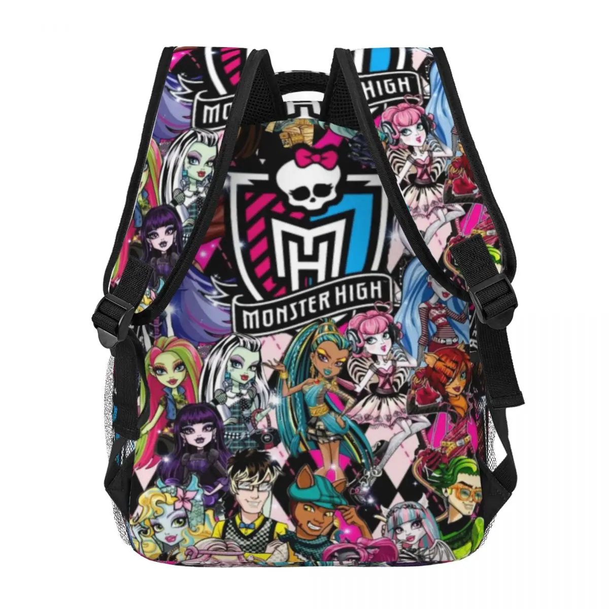 Mochila informal ligera con estampado de Monster High para la escuela, compras al aire libre, oficina, 16 pulgadas