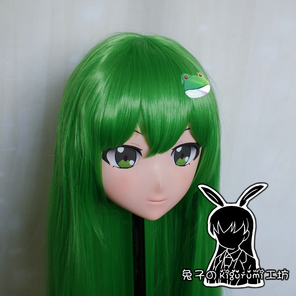 (RB6526)Quality Handmade Female Resin Cosplay Japanese Role Anime Kochiya Sanae Kigurumi Crossdress Doll Transgender Mask