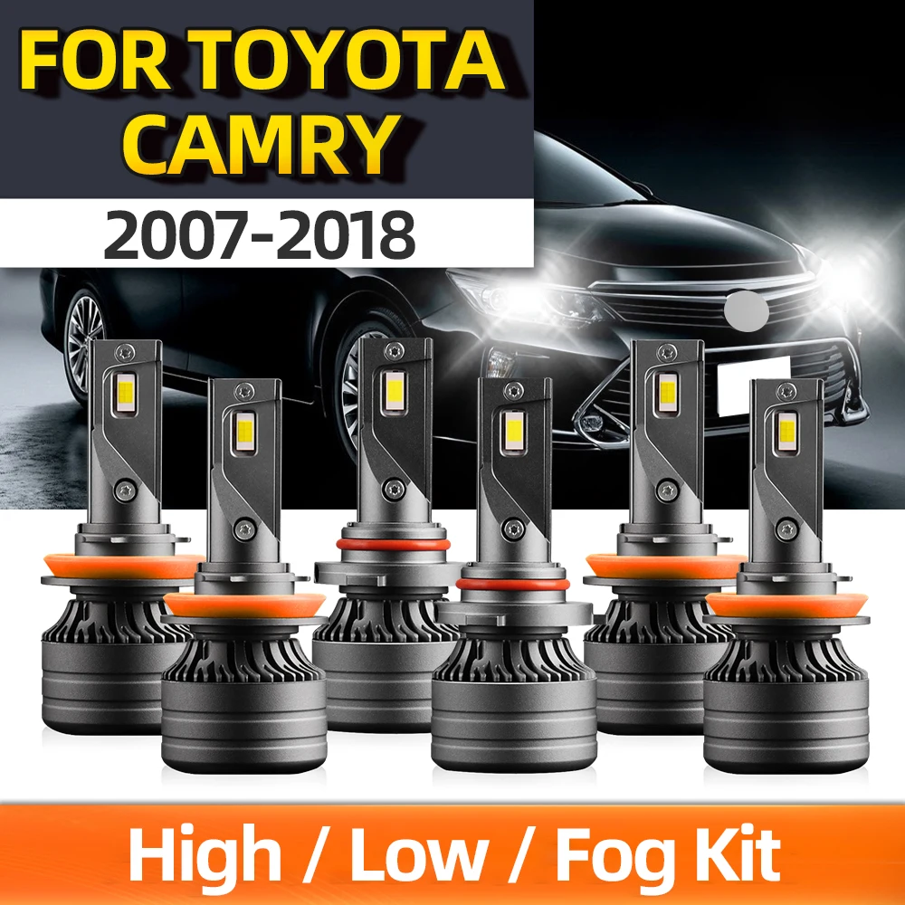 

Crossfox Car Driving Running Lamp 6x 12V 6000K IP68 Plug-N-Play Low H11 High 9005 Fog Light H11 For TOYOTA CAMRY 2007-2018