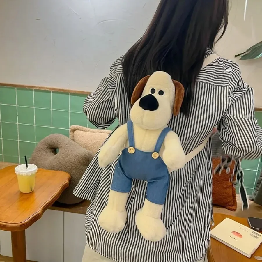 Grappige Hond Pluche Rugzak Leuke Anime Puppy Knuffel Pop Grote Capaciteit Cosmetische Snack Opslag Schoudertas Verjaardagscadeaus