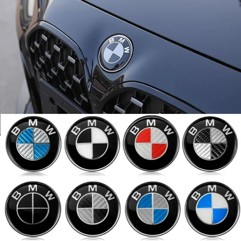 82mm 74mm Car Front Hood Emblem with Pins Trunk Badge for E39 E46 E90 E60 F10 F11 F20 F30 F34 F01 G20 G21 G31 G60 X1 X3 X5 X7