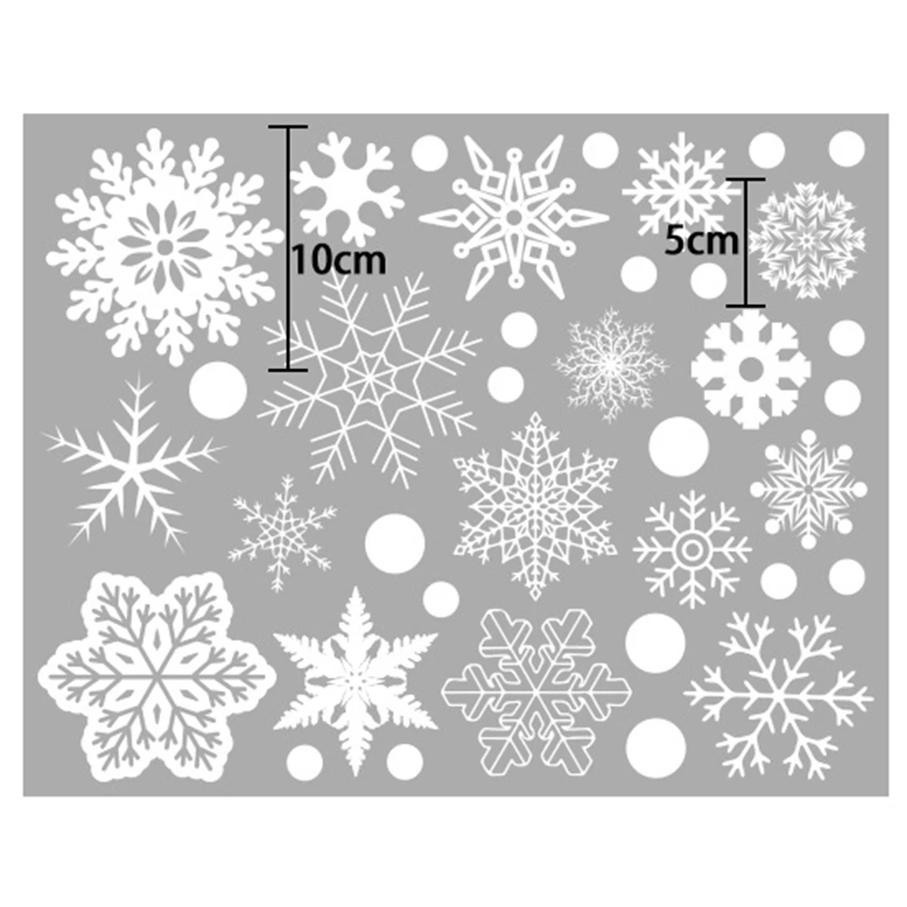 Christmas Window Film Glass Sticker, Static Static Decal, Material translúcido, Glitter Snowflake, Clings, PVC, 37pcs