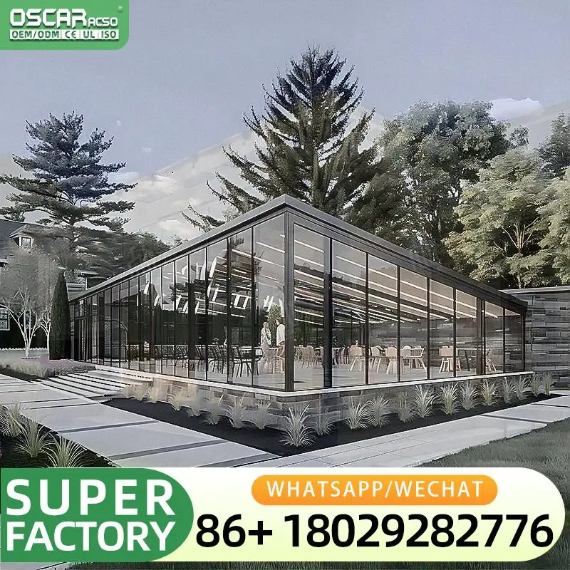 New Customized Aluminum Double Tempered Glass Sunroom Summer Prefab House Prefabricated Garden Room Backyard Patio Villa Deck 1