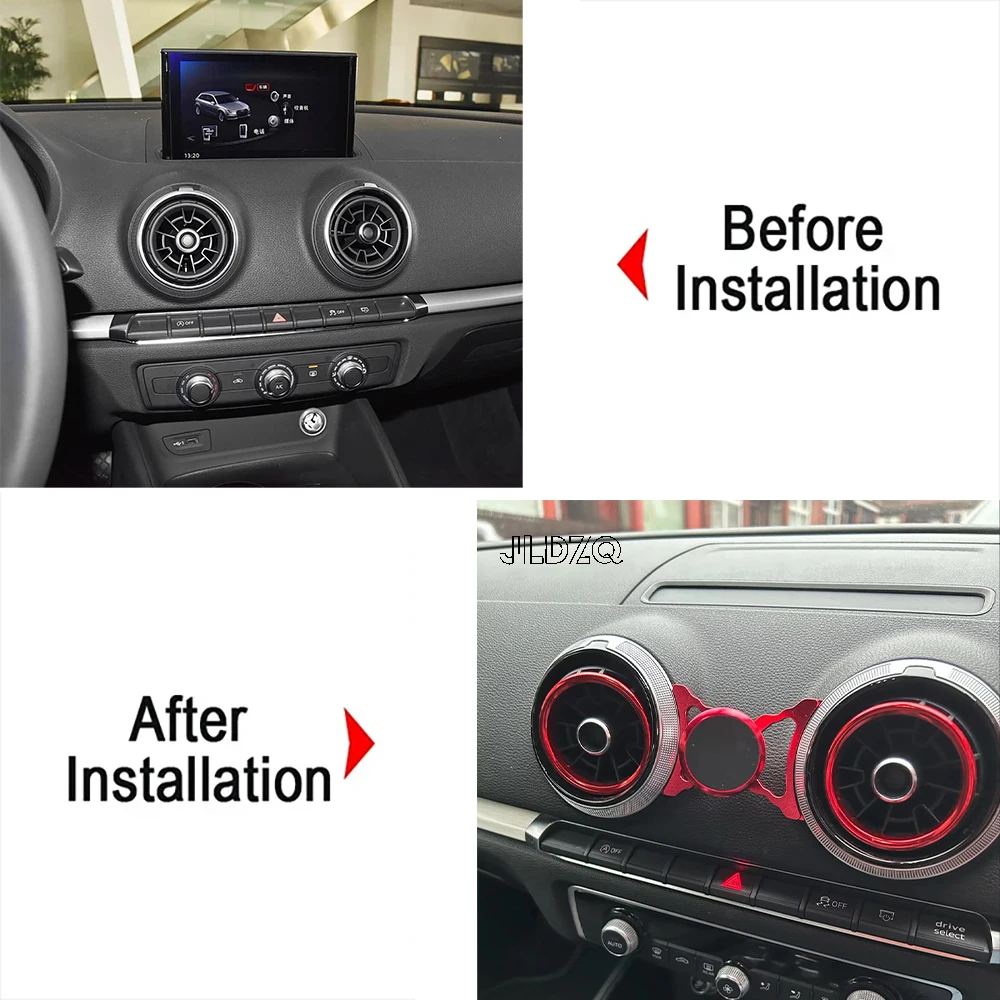 Car Phone Holder For Audi A3 S3 RS3 8V Air Vent Mount Car Styling Bracket GPS Magnet Stand Rotatable Support Mobile Accessories
