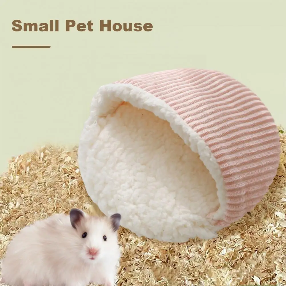 Protection Pet Nest Cozy Small Pet Cave Bed for Guinea Pigs Rabbits Hamsters Soft Fleece Nest House for Hedgehogs for Dwarf