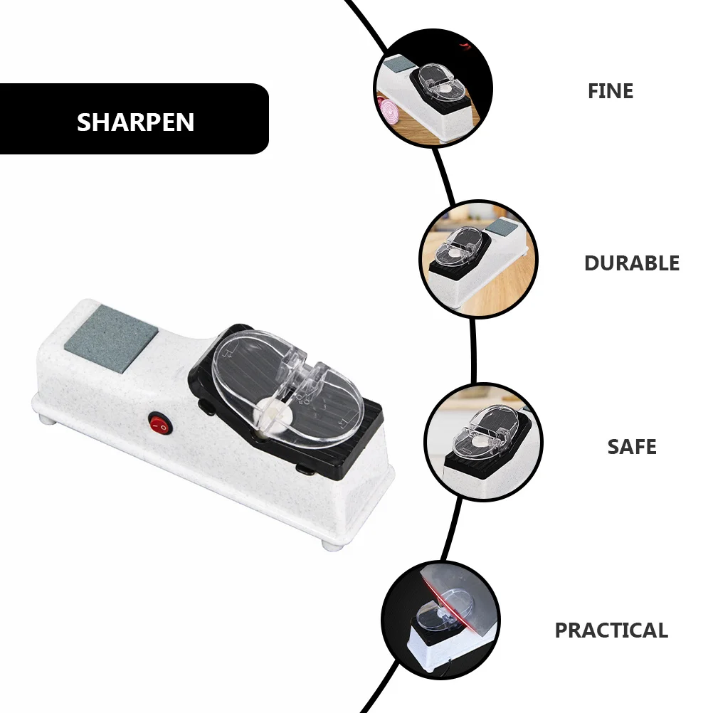 

Electric Knife Sharpener Compact Kitchen Sharpening Tool Fast Efficient Portable Grinding Machine For Home Knives Cutter