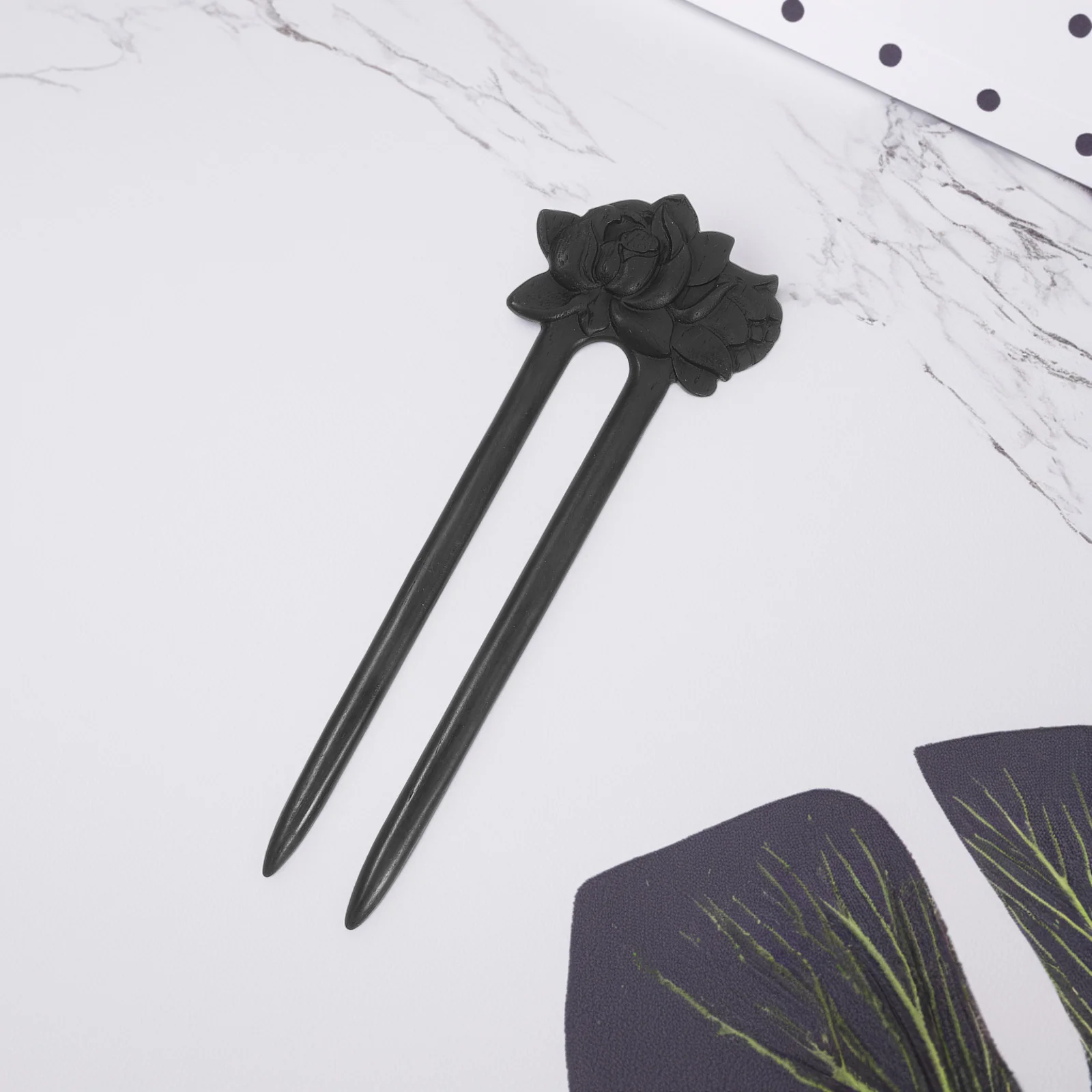 

Элегантные U-образные деревянные заколки для волос, традиционный китайский дизайн, аксессуары из черного дерева для укладки длинных волос и булочек