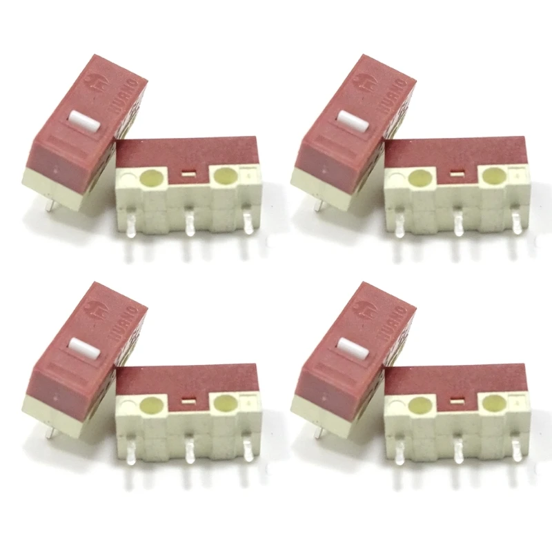 8Pcs Mouse Momentary Push Button Micro Limit Switch 3Pins 5Million for HUANO Silent Mouse Micro Switch