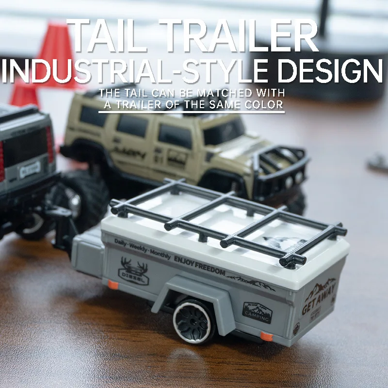 รถบังคับวิทยุรุ่นใหม่ HG4-222 รถมินิออฟโรดอัลลอยด์ ขนาด 1:64 รถบังคับวิทยุฮัมเมอร์ 2.4G พร้อมกล่องลากจูง ไฟส่องสว่าง ควบคุมผ่านแอพฯ ของขวัญสุดพิเศษ