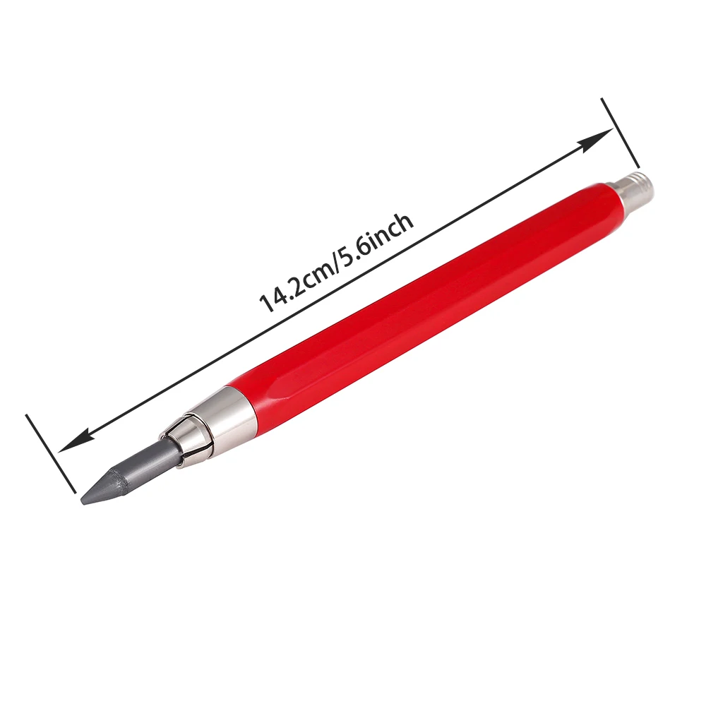 5,6 mm Metall-Druckbleistift, massiver Holzbearbeitungsstift für Skizzenzeichnungen, Holzbearbeitungswerkzeug, Bauwerkzeug – Detail 6