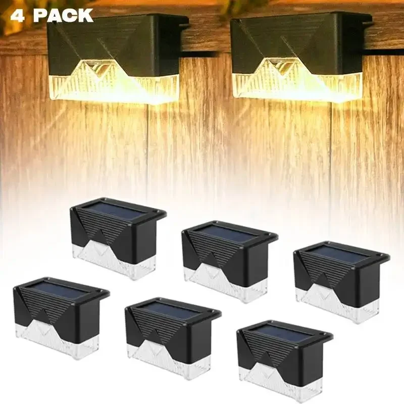 

LED Solar Stair Lamp IP65 Waterproof Outdoor Garden Light Pathway Yard Patio Steps Fence Lamps Garden Borders Terrace Decor
