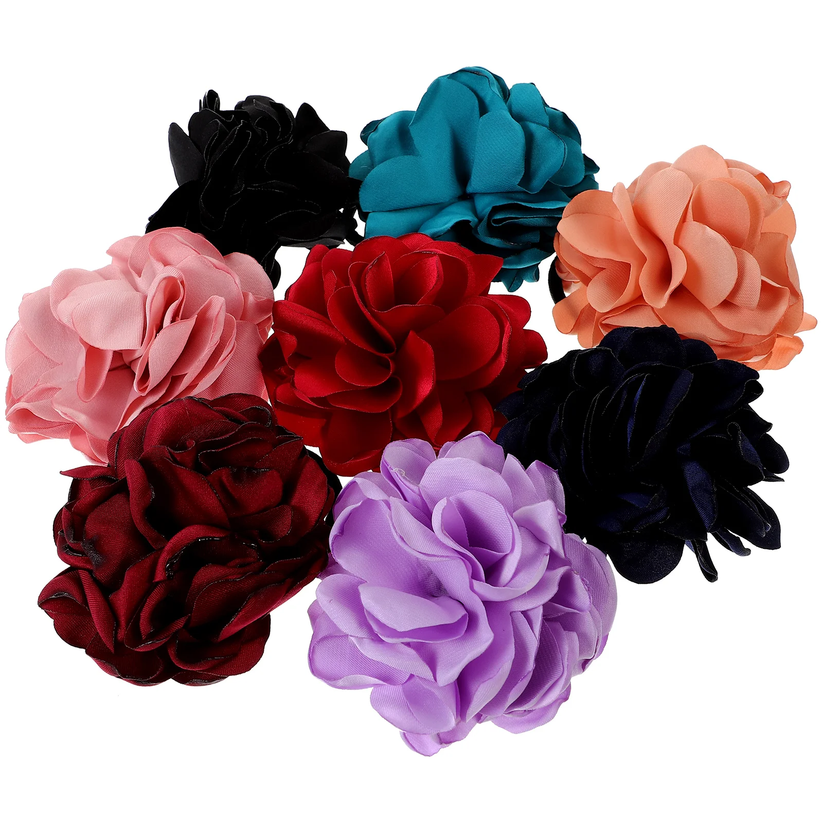 

8 Pcs Girl Artificial Flower Hair Accessories Colorful Elastics Fashionable and Versatile Ties Girls Kids for