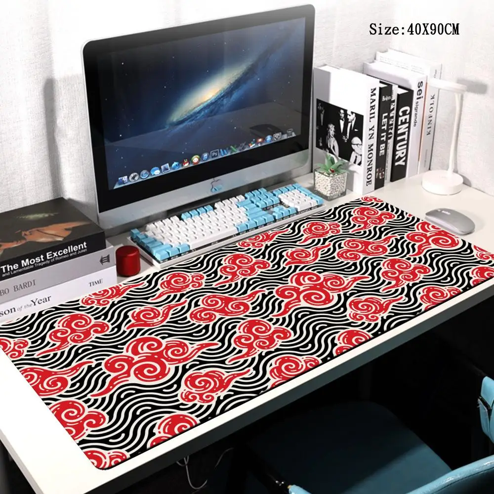 

Japan Color Deskmat Clouds Gaming Mousepad Black Carpet Large Laptop Kawaii Computer Offices Mouse Pad Playmat Mouse Mats