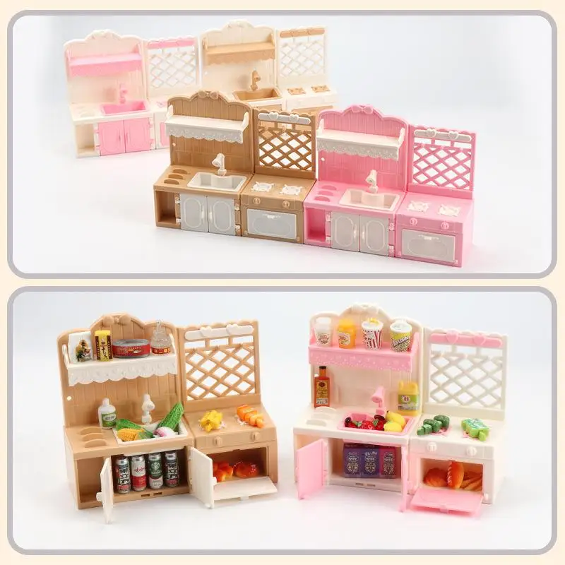 1Pc Dollhouse Miniature Simulation Display Cabinets Model 1/12 Mini Doll House Kitchen Furniture Decoration Pretend Play Toys