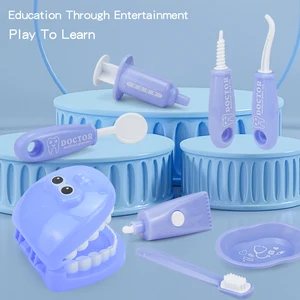 مجموعة لعب طبيب أسنان محاكاة بلاستيك للأطفال ، طقم طبي ، لعبة تخيلية ، زراعة عادات صحية ، لعبة لعب الأدوار ، 9 قطع أفضل 8 أطقم أكاديمية لطب الأسنان مبيعا - رقم 5