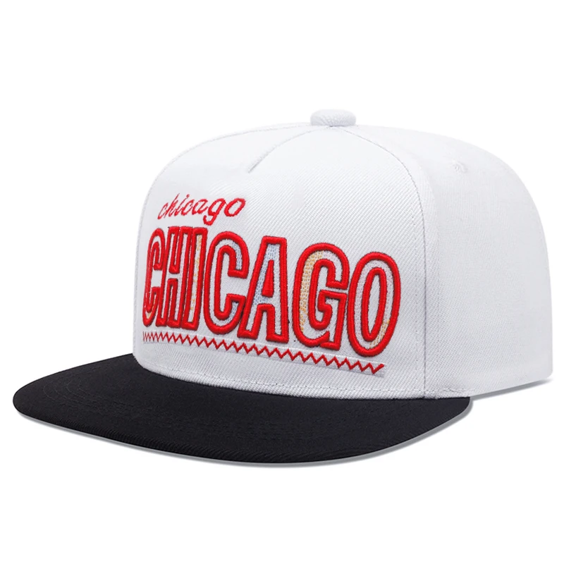 Fashion CHICAGO Letter Embroidery Baseball Hat Men Women Adjustable Hip Hop Snapback Caps Adult Unisex Sunshade Cowboy Hat