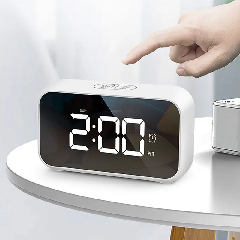 

Night Alarm Clock Bedroom Digital Silent Led Alarm Clock Luminous Desk Decoration Budzik Elektroniczny Alarm Clocks Home Decor