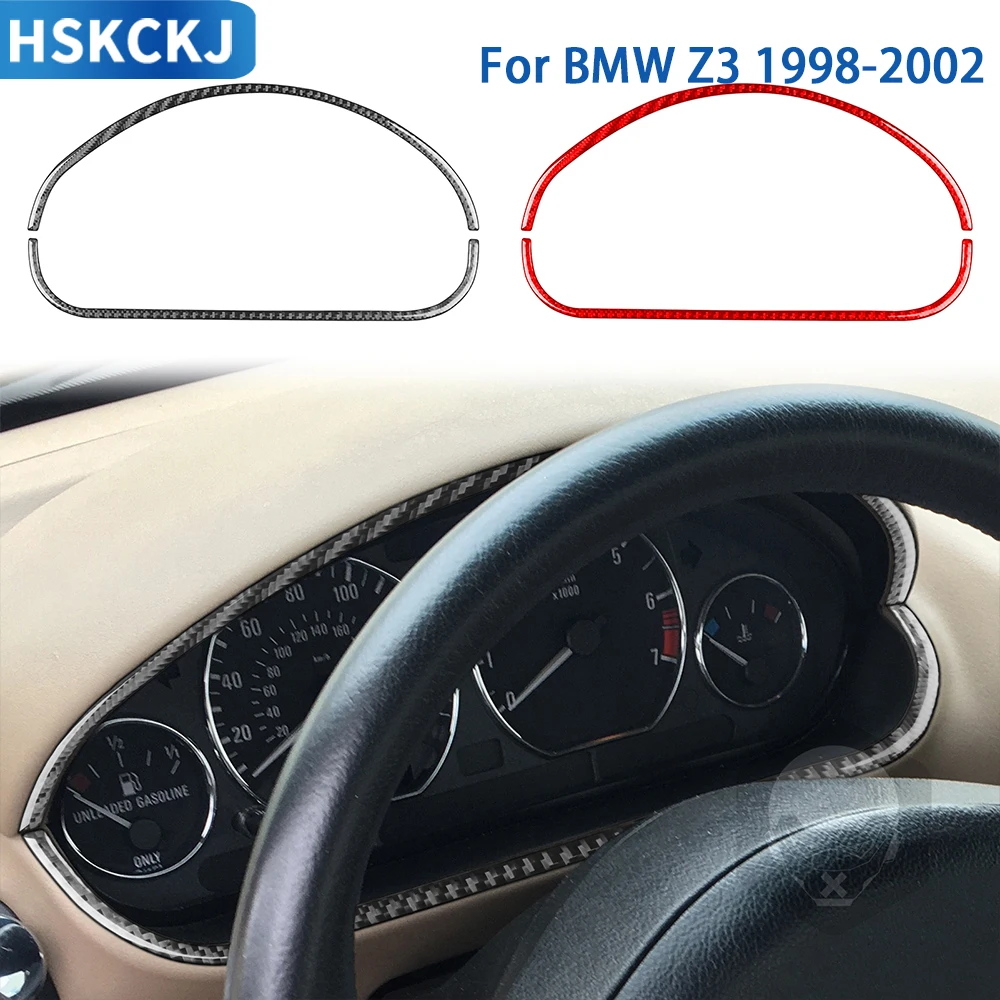 For BMW Z3 1998 1999 2000 2001 2002 Carbon Fiber Accessories Car Interior Speedometer Surround Frame Trim Sticker