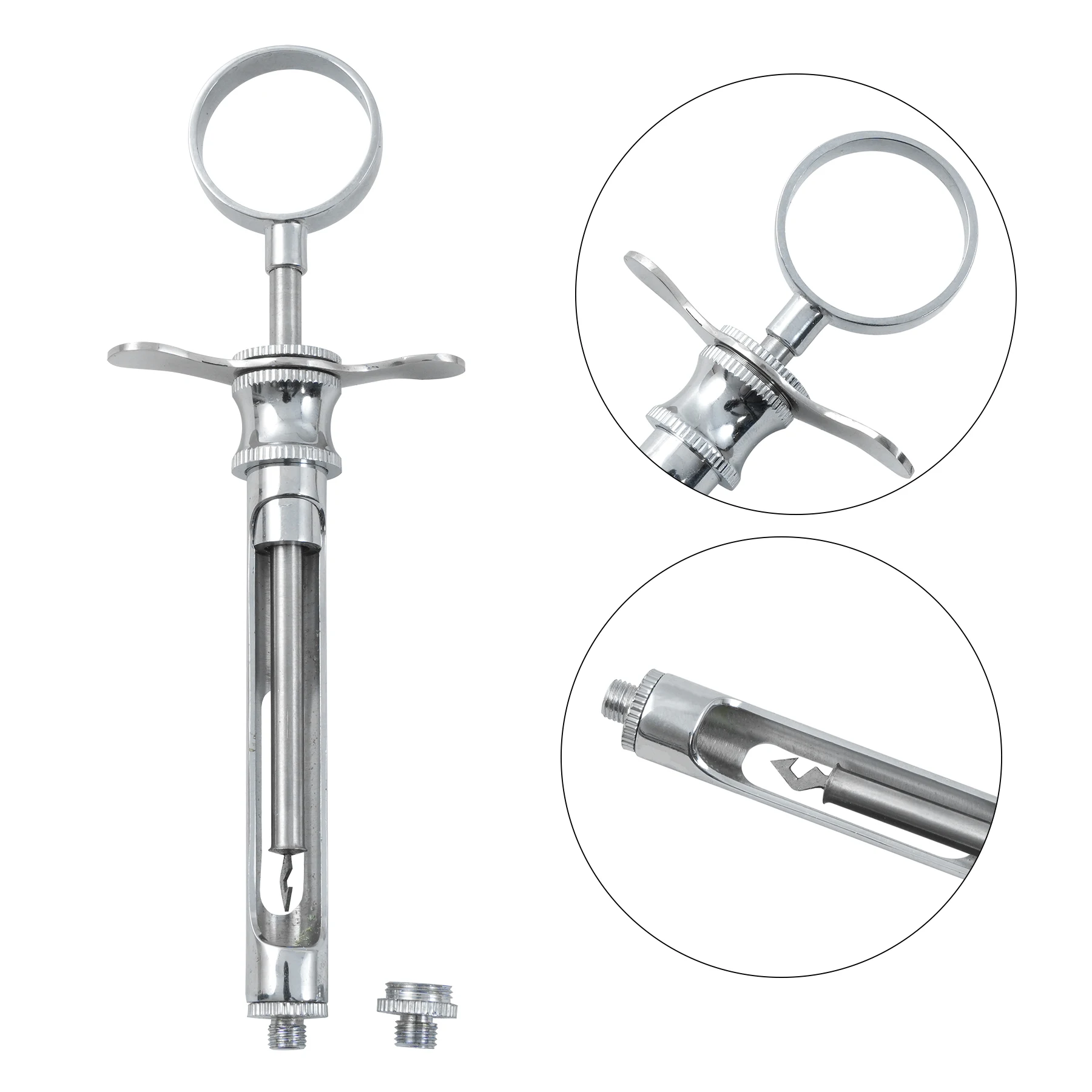 1 Pc Stainless Steel Dentistry Injection Syringe Sharp Tip Hook-headed Dentist Injector Surgical Instrument Tool 1.8Ml