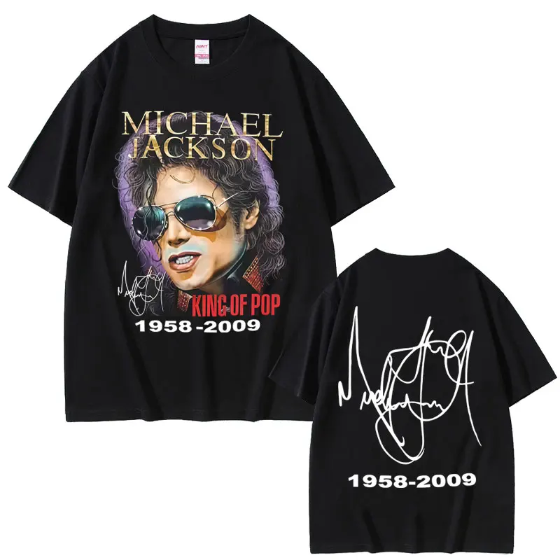 

Classic Vintage Michael Jackson King of Pop Graphic T-shirt Men Women Fashion Retro Rock T-shirts Male Hip Hop Oversized T Shirt