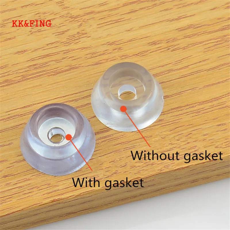 KK&FING 10pcs Soft Transparent Non-slip Pads Chair Table Feet Leg Bottom Pads Furniture Sofa Stool Foot Covers Floor Protectors