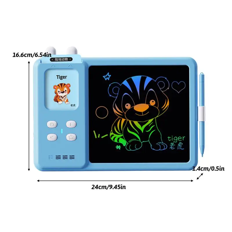 Tablet do rysowania dla dzieci Tablet do rysowania z akumulatorem LCD dla dzieci w wieku 3-8 lat Tablica do rysowania dla dzieci z 112 kartami do domu