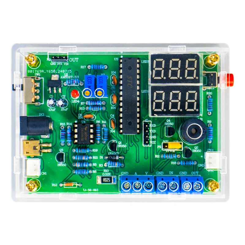 Multi-function Meter DIY Soldering Kit Voltage Current Temperature Measurement PWM Signal Generator Loose Parts