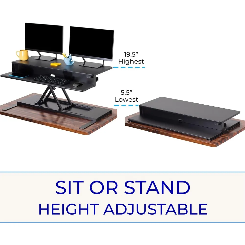 مكتب قائم كهربائي مقاس 40 بوصة من فليكس برو | مكتب الوقوف الكهربائي القابل للتعديل | بواسطة حائزة الجائزة يحمل شاشتين + لتر #3
