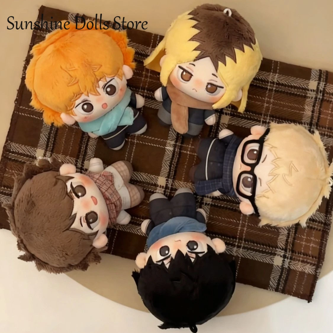 

Anime Plush Dolls Cute Q Version Hinata Shoyo Kozume Kenma Oikawa Tooru Tsukishima Kei 10cm Bag Pendant Doll Plushie Toys