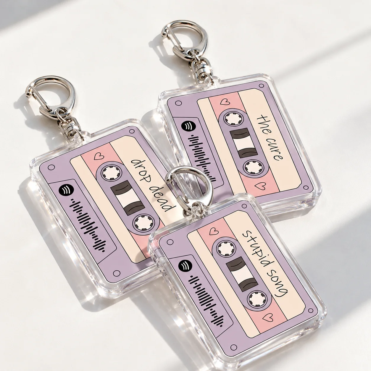 Hot Latest Album Music Magnetic Cassette Tapes Keychains Stupid Song The Cure Drop Dead Honeybee Keyrings Jewelry Fans Gifts