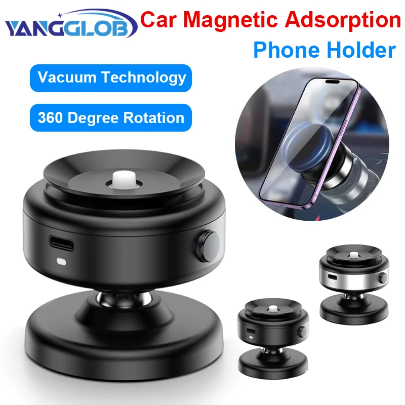 

Car Magnetic Vacuum Adsorption Bracket holder For iPhone Samsung Xiaomi magnetic car mount vacuum phone holder
