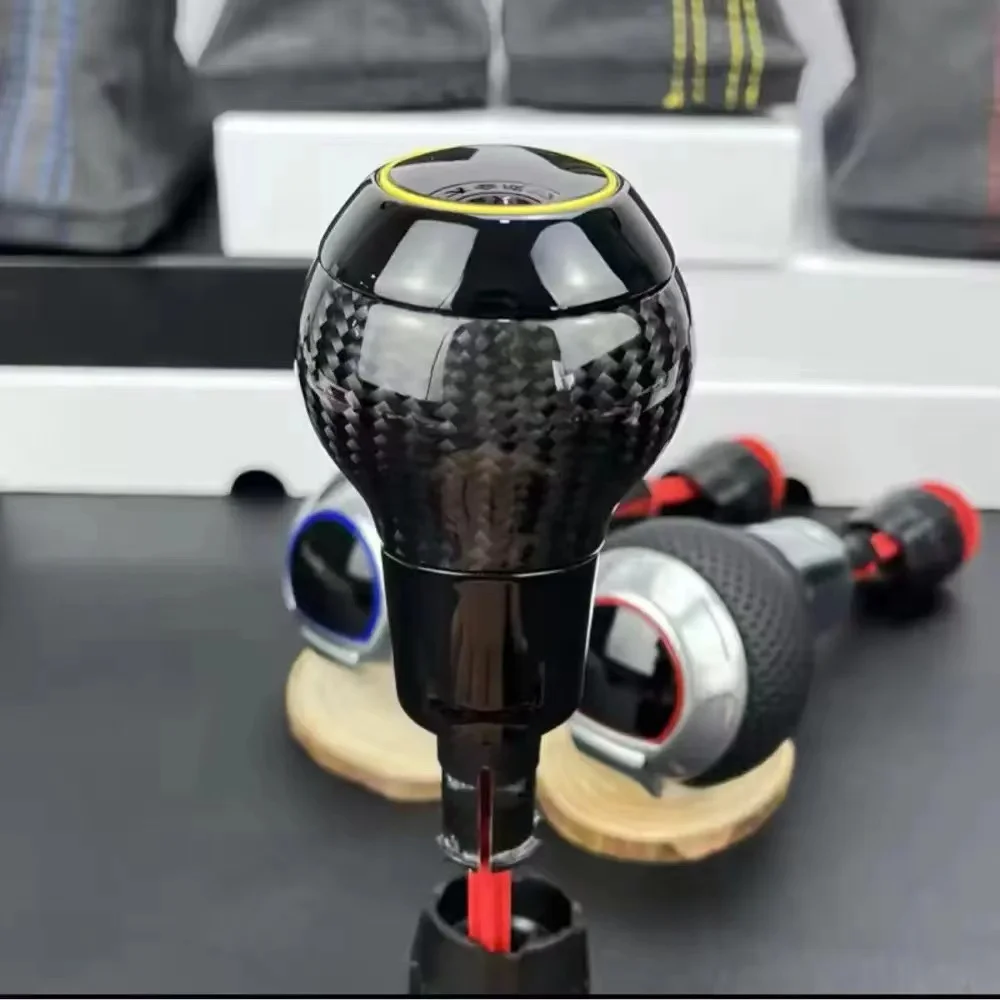 Carbon Fibre Leather Gear Shift Knob for Audi A3 S3 RS3 Q5 S6 RS6 A4 A5 A7 A6 Golf 7 7.5 GTI Car Shift lever knob