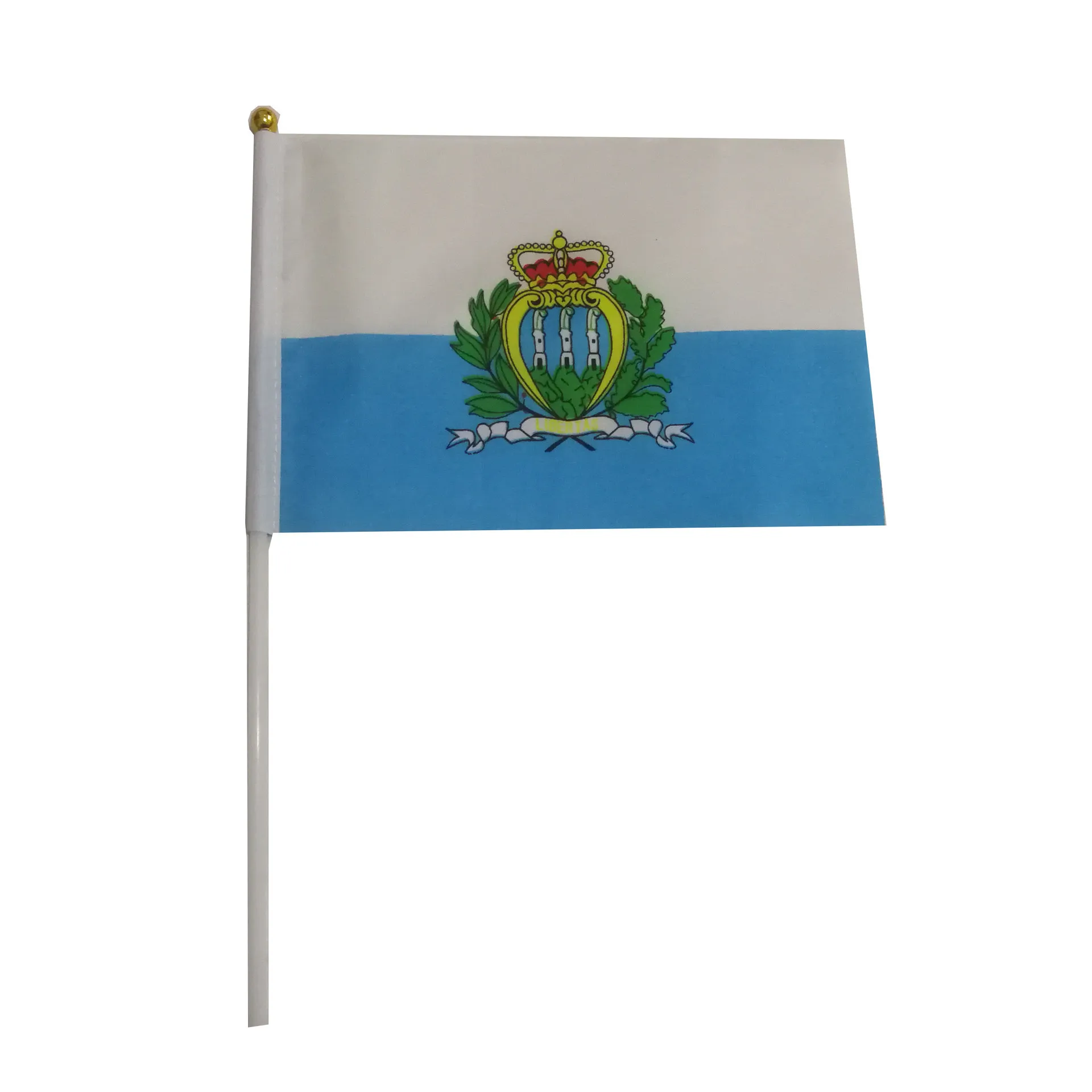 Z-ONE FLAG 100pcs San Marino Hand Flag 14*21cm San Marinese National Small Hand Held Waving Flag Indoor Outdoor Home Decor