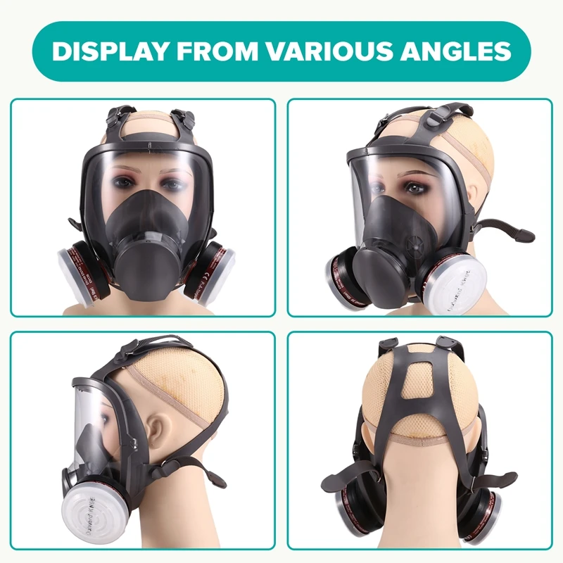 Gas Mask Full Face Mask Protective Mask Formaldehyde Filter Protective Mask 6800 Chemical Decoration