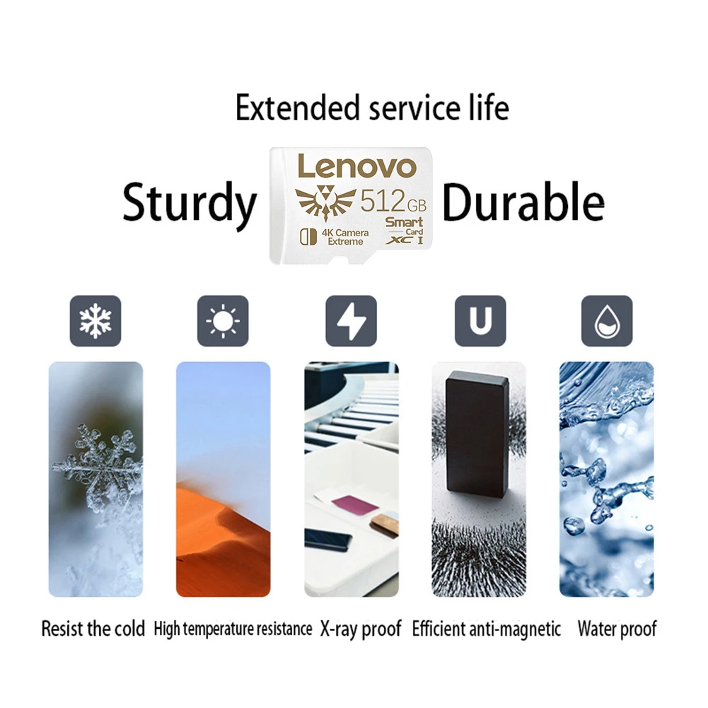 الأصلي لينوفو 2 تيرا بايت مايكرو TF بطاقة SD بطاقة SD TF/SD 128GB 512GB MicroSD بطاقة الذاكرة الصغيرة Class10 للكاميرا/الهاتف/التبديل/الطائرة بدون طيار