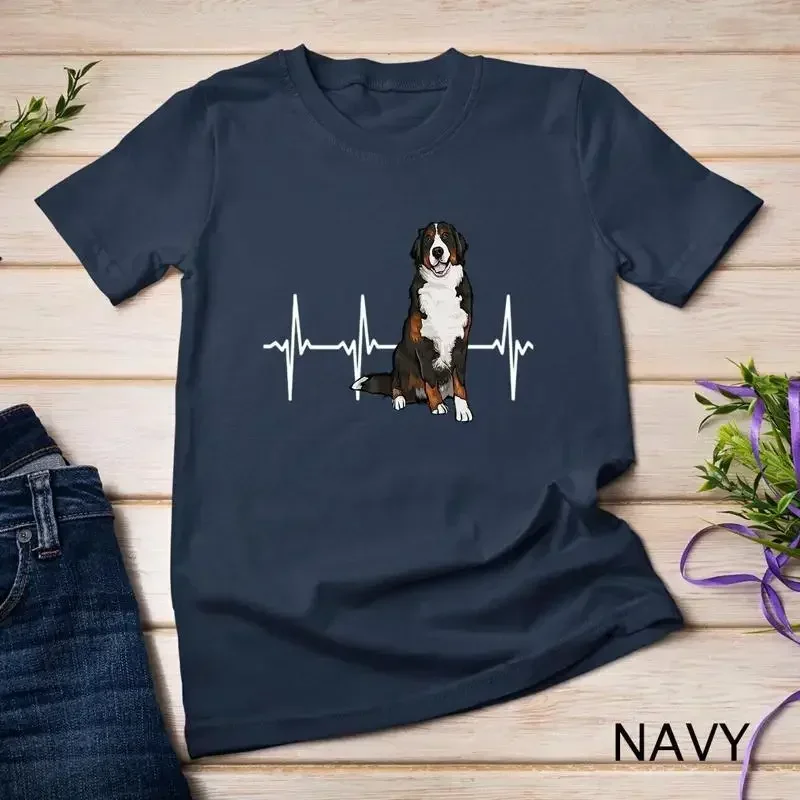 Bernese Mountain Dog Heartbeat Dog Lover Unisex T shirt