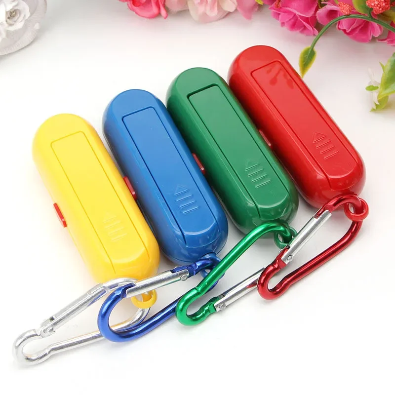 Portable Mini Light Keychain Pocket Flashlight 3 Modes LED Light Multicolor Mini Flashlight with Button Battery Keychain Outside