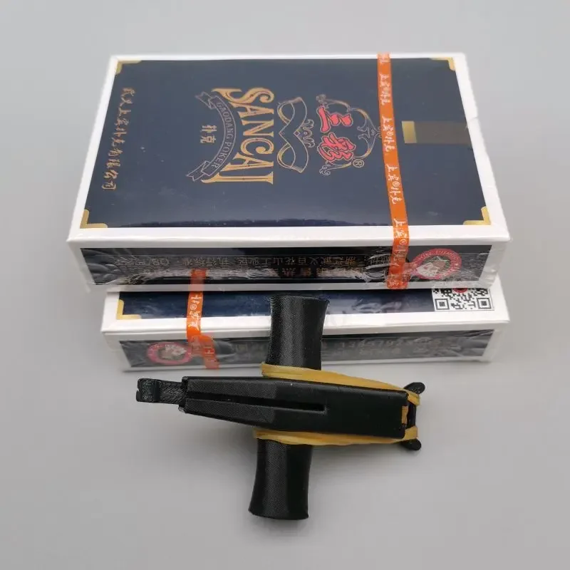Mini Pocket Plastic Playing Card Launching Device Outdoor Portable EDC Playing Card Slingshot Toy