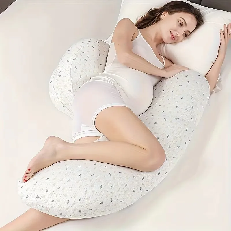 Oreiller de grossesse multifonctionnel, oreiller de couchage pour femmes enceintes, oreiller de maternité détachable, coussin de soutien lombaire pour le corps