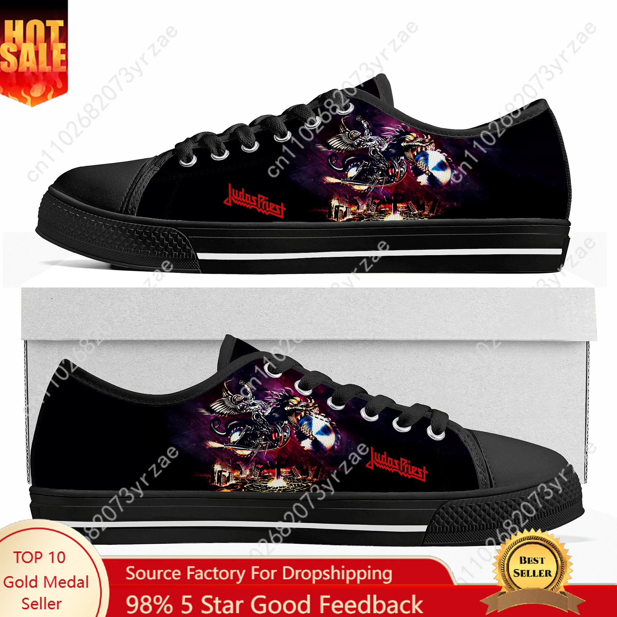 

Judas Priest Low Top High Quality Sneakers Mens Womens Teenager Canvas Sneaker Casual Personalized Pattern Shoe Customized Shoes